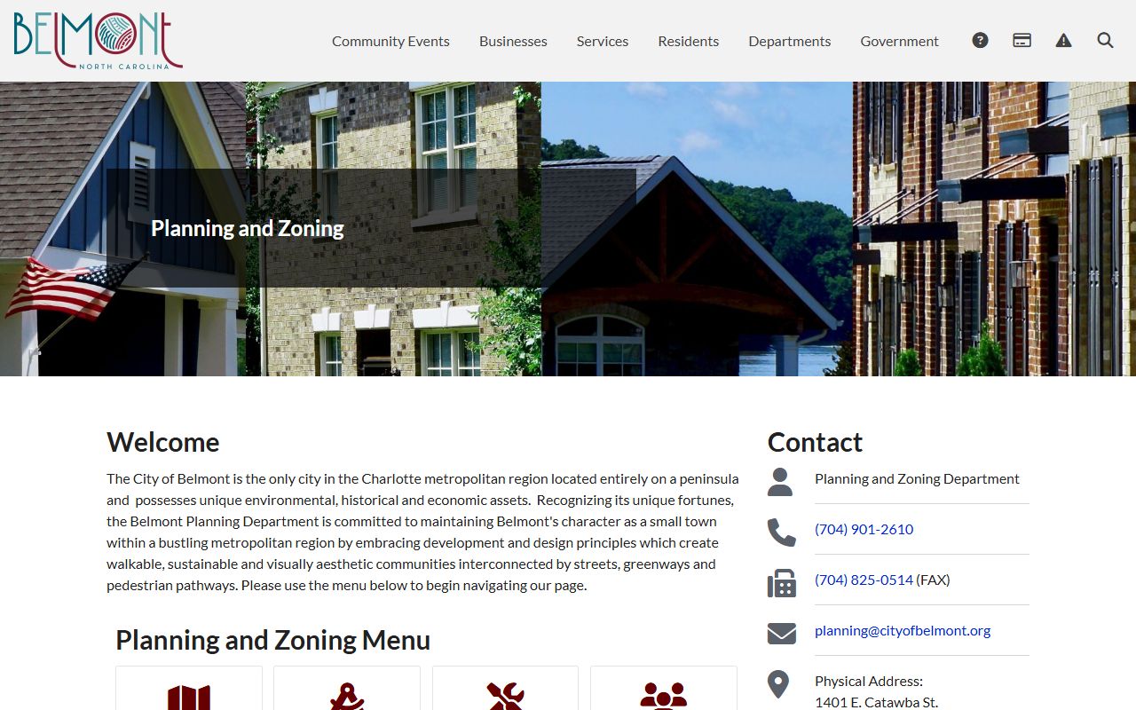 Belmont phone directory planning and zoning department