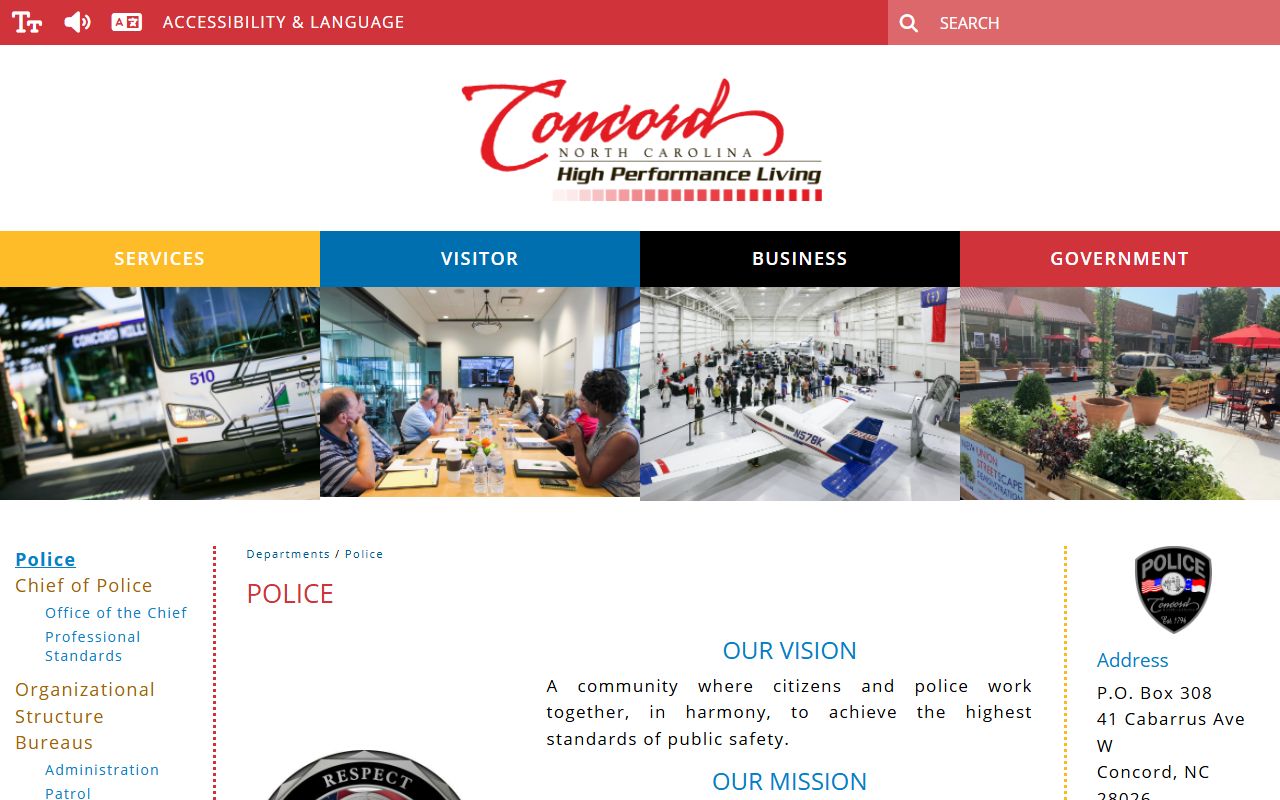 Concord phone directory police department records