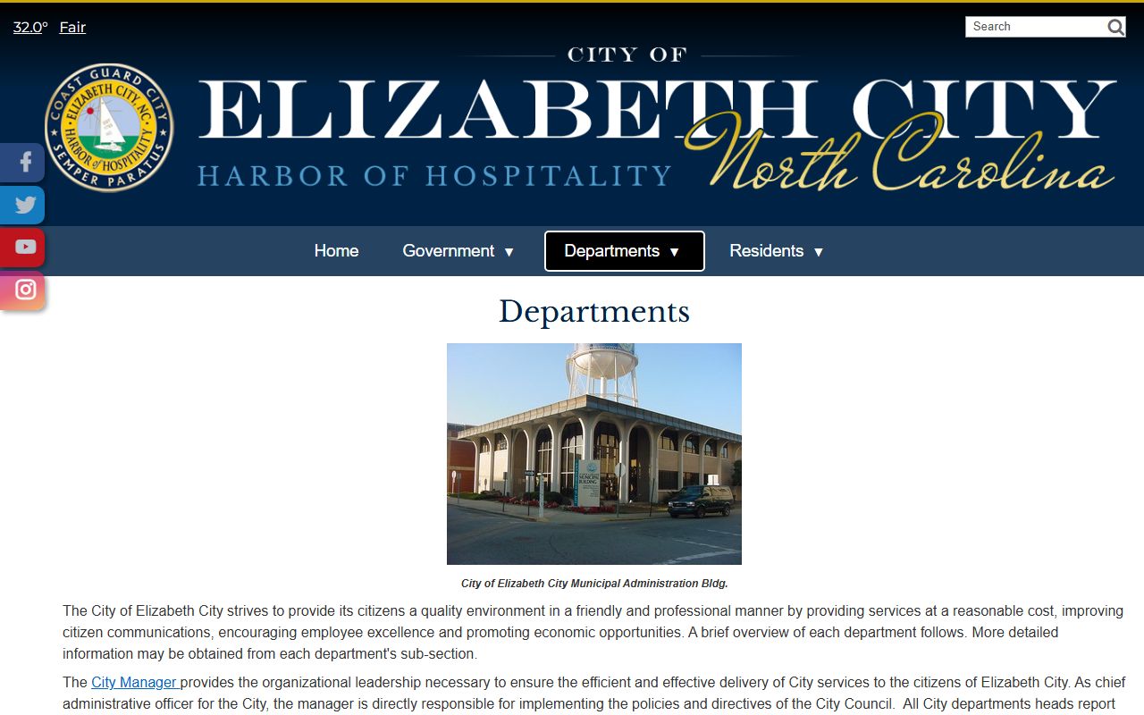 Elizabeth City phone directory city clerk public records