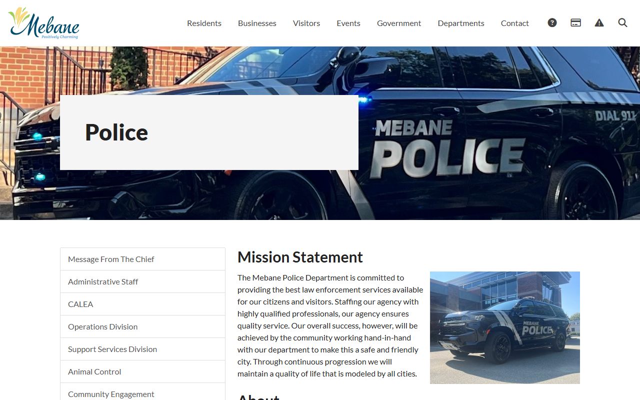 Mebane phone directory police department contacts