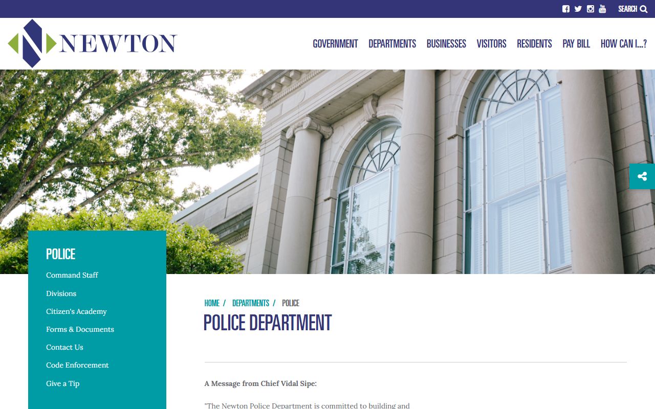 Newton phone directory police department