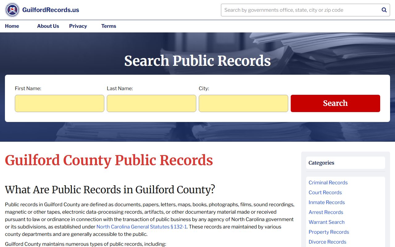Guilford County Register of Deeds phone directory