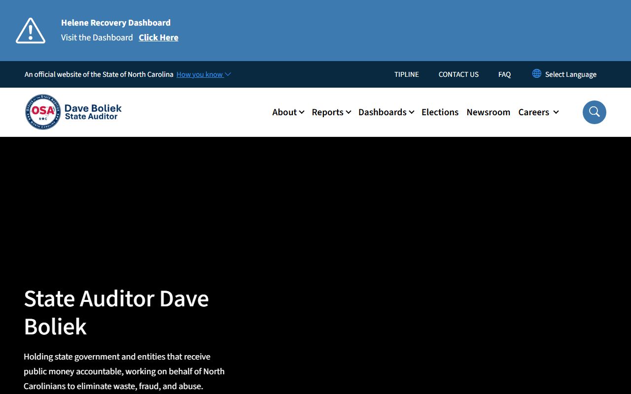 North Carolina State Auditor office phone directory